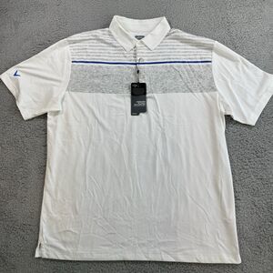 S Callaway Shirt Mens‎ L White OptiDri Polo Performance Golf Short Sleeve NWT